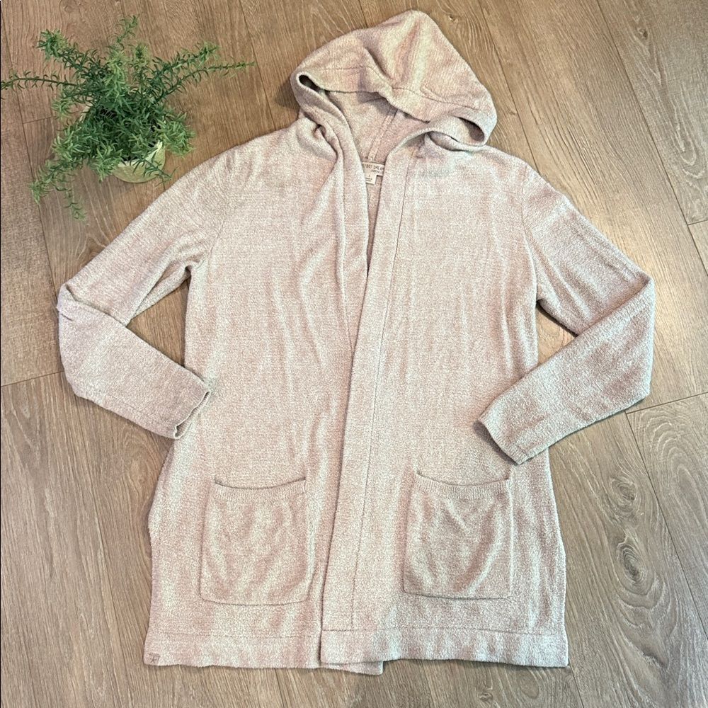 BAREFOOT DREAMS COZY CHIC LITE HOODED CARDIGAN ROBE SUPER SOFT SIZE LARGE EUC - Picture 2 of 5